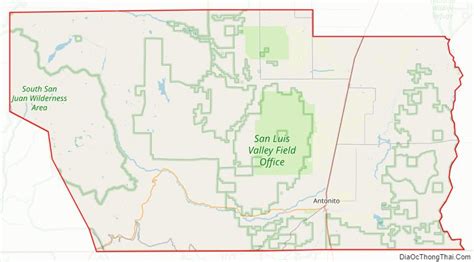 Map of Conejos County, Colorado - Thong Thai Real