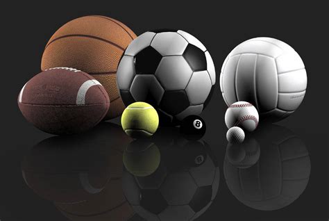 Download Sports Balls Reflection Black Wallpaper | Wallpapers.com