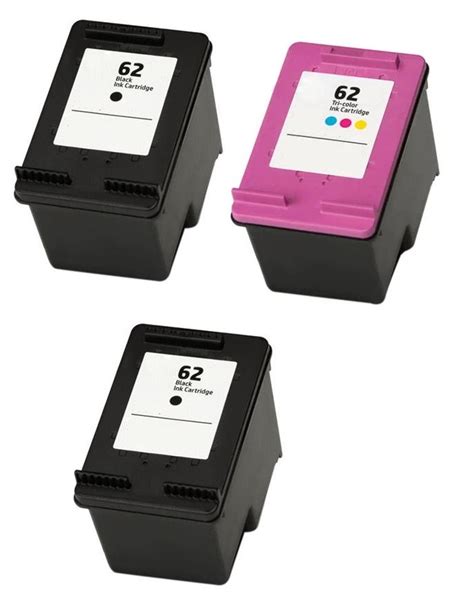 Remanufactured HP 62 Black & 62 Colour High Capacity Ink Cartridges & EXTRA BLACK