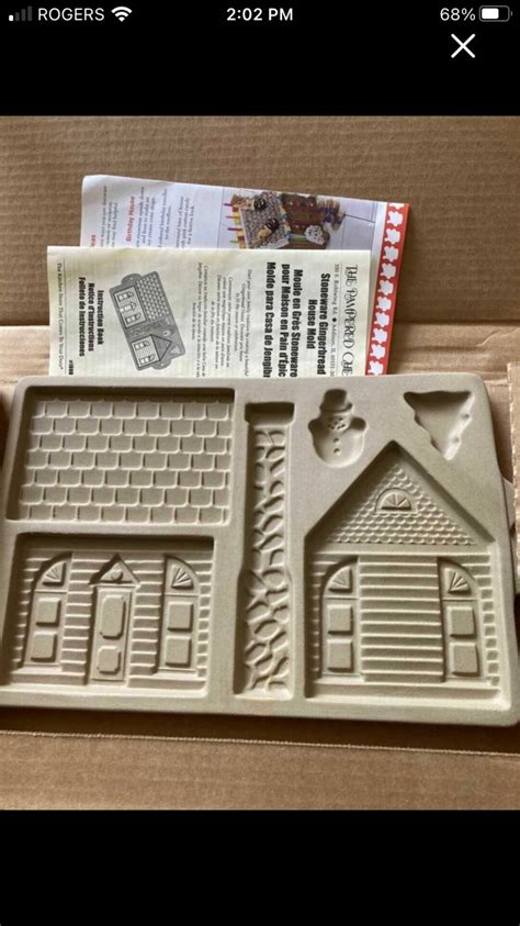 Pampered Chef Gingerbread House Stoneware Mold in Box - Etsy