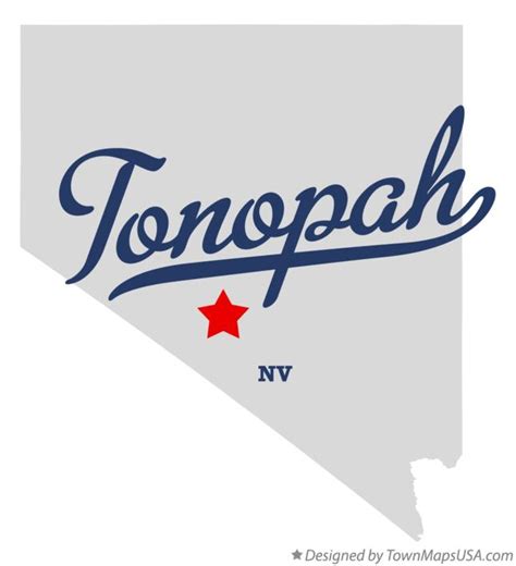 Map of Tonopah, NV, Nevada