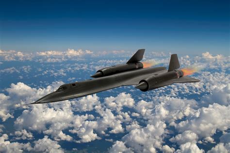 SR-71 'Blackbird' supersonic spy plane from 20th century. It was an advanced, long-range, Mach 3 ...