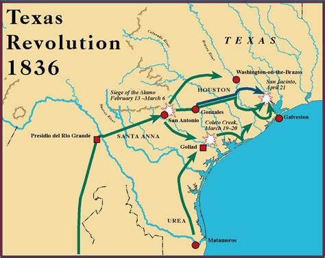 Map Of Texas Revolution Battles | secretmuseum