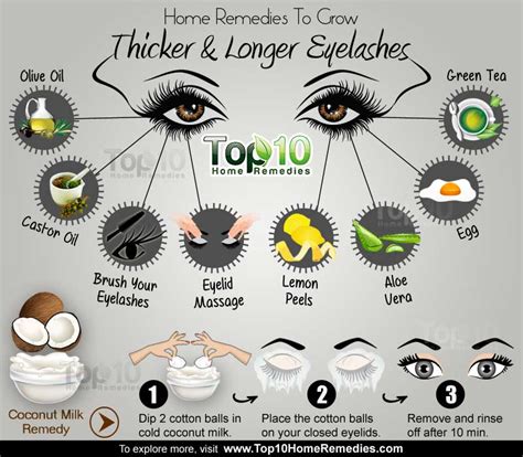 Home Remedies To Grow Thicker and Longer Eyelashes | Top 10 Home Remedies