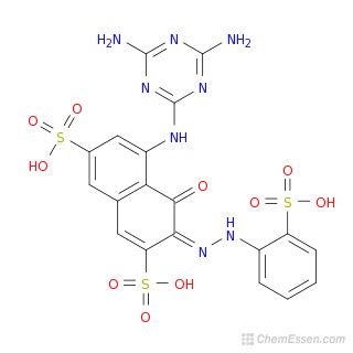 REACTIVE RED 1 DYE Structure - C19H16N8O10S3 - Over 100 million ...