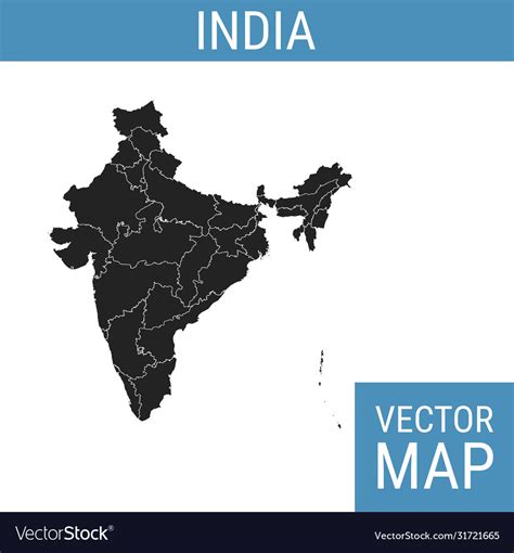 India map with title Royalty Free Vector Image