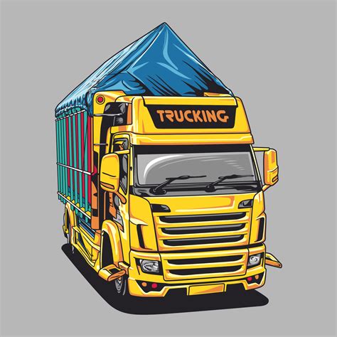 Cargo transport truck vector illustration 15311034 Vector Art at Vecteezy