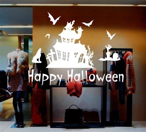 Halloween Window Decals Halloween Decoration Shop Window - Etsy