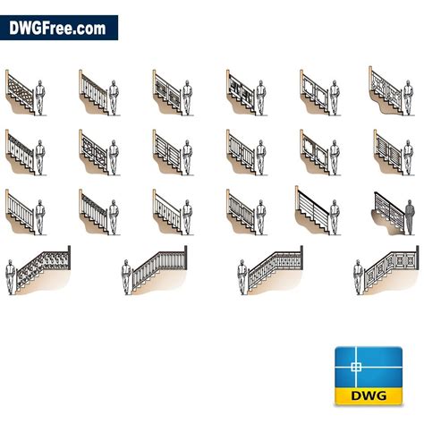 Handrails Cad DWG - Download Autocad Blocks Model.