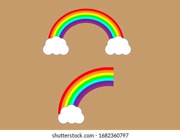 Rainbow Half Circle Rainbow Quarter Circle Stock Vector (Royalty Free) 1682360797 | Shutterstock