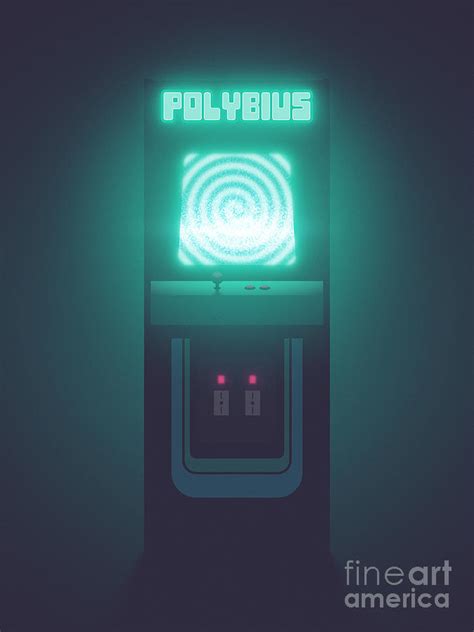 Polybius Arcade Game Machine Cabinet - Front Black Digital Art by Ivan Krpan