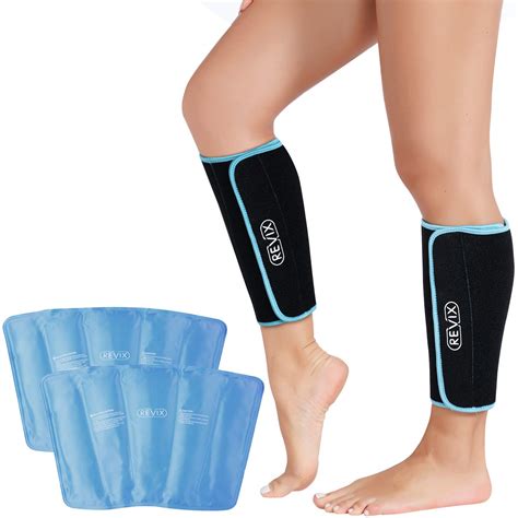 Buy REVIX Calf and Shin Gel Ice Packs for Injuries Reusable Leg Cold Pack Wrap Cold Therapy ...