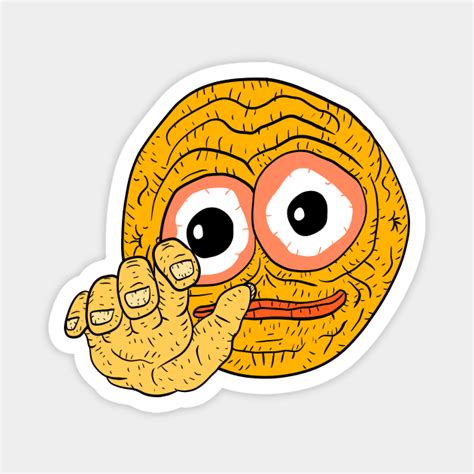 cursed emoji, hand emoticon meme drawing. - Cursed - Magnet | TeePublic