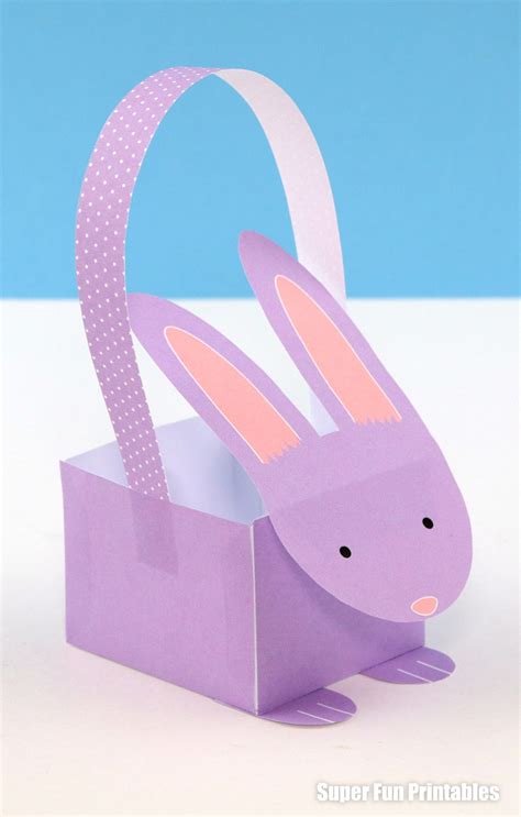 Printable Easter bunny baskets - The Craft Train