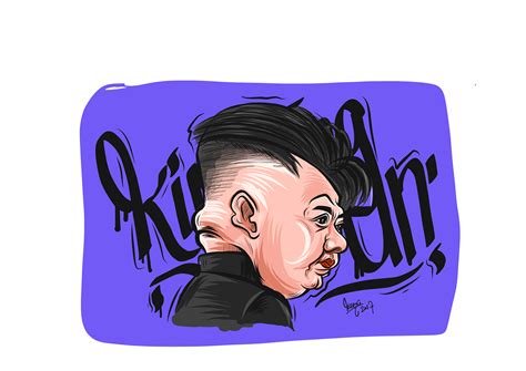 Kim Jong Un caricature drawing on Behance