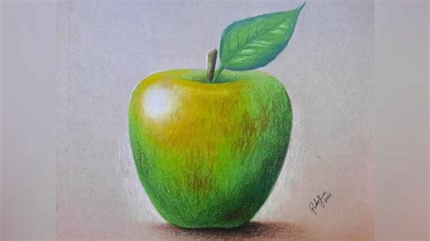 Cómo Dibujar una Manzana Realista con lapices de Colores - YouTube