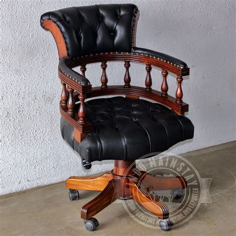 REPRODUCTION ANTIQUE CLASSIC OFFICE CHAIR MAHOGANY ~ Indo Mainstay ...