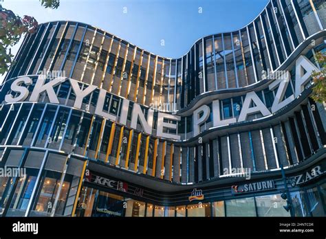 Facade of shopping mall Skyline Plaza Stock Photo - Alamy