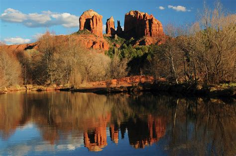 Cathedral Rock Reflections At Sunset Photograph by Michel Hersen - Fine Art America