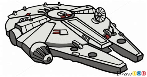 How to Draw Millennium Falcon, Star Wars, Spaceships