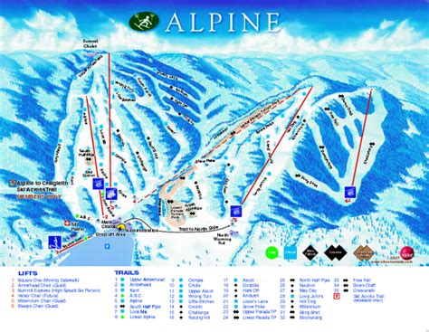 Alpine Ski Club Ski Trail Map - Ontario Canada • mappery