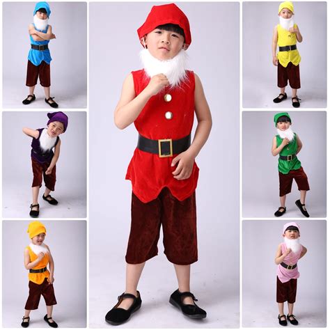 The seven dwarfs Halloween costumes children prince Snow White suit ...