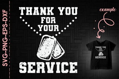 Thank You For Your Service US Veteran By Utenbaw | TheHungryJPEG