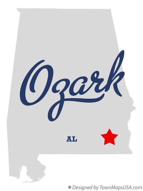 Map of Ozark, AL, Alabama