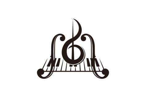 Piano Key, Musical Logo Graphic by WANGS · Creative Fabrica