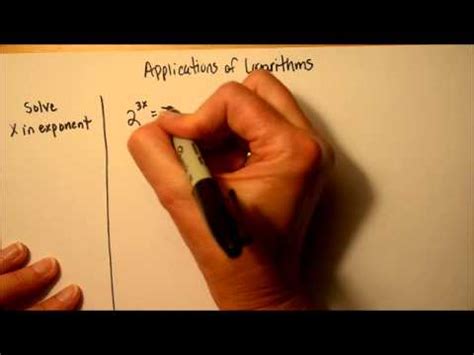 Applications of Logarithms - YouTube