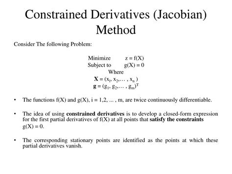 PPT - Equality Constraints (Jacobian Method) PowerPoint Presentation, free download - ID:2615358