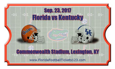 Florida Gators vs Kentucky Wildcats Football Tickets | Sep. 23, 2017