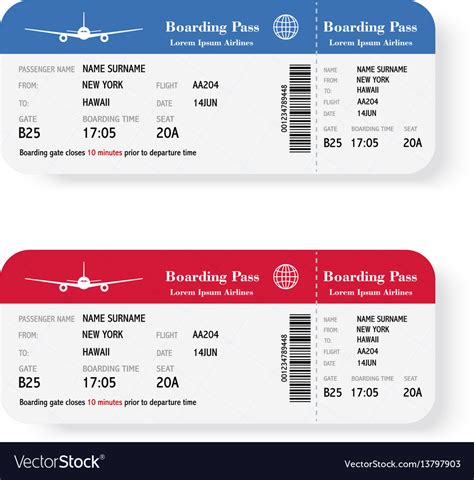 Boarding Pass Printable Ticket