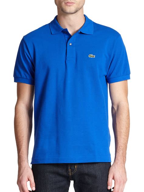 Lyst - Lacoste Classic Pique Polo in Blue for Men