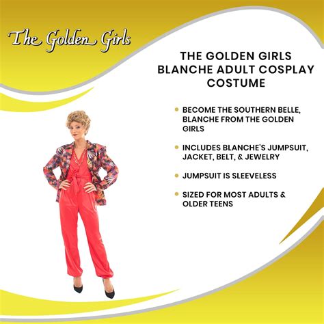 The Golden Girls Blanche Adult Cosplay Costume | Free Shipping - Toynk Toys