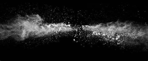 Abstract White Powder Explosion Isolated on Black Background. Stock Image - Image of cosmic ...