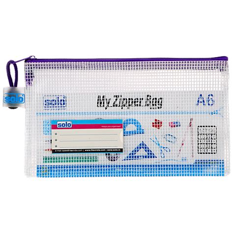 Buy Solo My Zipper Closure Bag/ Pouch - Transparent, 230 mm x 115 mm Online at Best Price of Rs ...