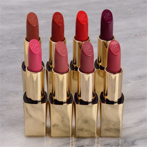 Estee Lauder Pure Color Lipsticks (2023) - Creme and Matte Swatches (x15) - FRE MANTLE BEAUTICAN ...