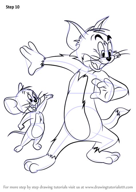 Learn How to Draw Tom and Jerry (Tom and Jerry) Step by Step : Drawing ...