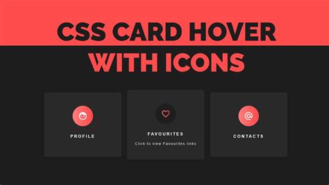 CSS Card with icon hover | CSS card hover effect | CSS icons hover ...