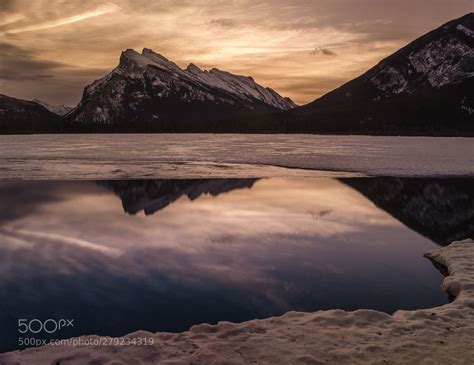 vermillion lakes winter by markbowenfineart | Vermillion lakes, Lake ...