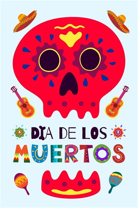 Mexican Day of the Dead Dia de Los Muertos poster 3170381 Vector Art at ...