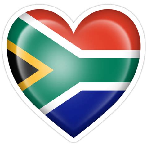 "South African Heart Flag" Stickers by jeff bartels | Redbubble