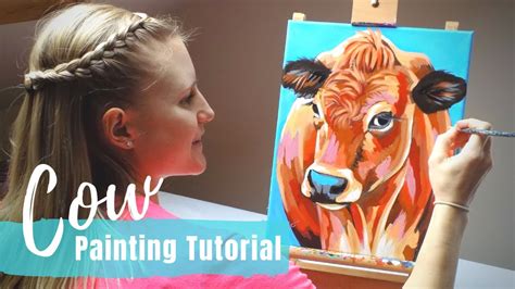 PAINTING Tutorial Acrylic Cow in 30-minutes | Art Therapy - YouTube