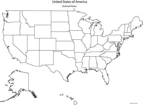 America Map Without State Names