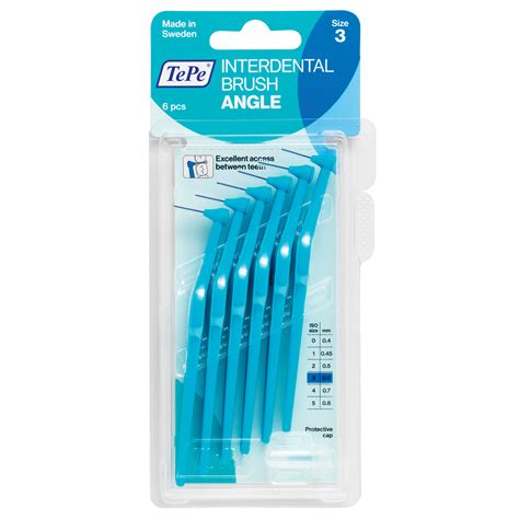 PAT413 : TePe Angle Interdental Brush XFine Blue 0.6mm