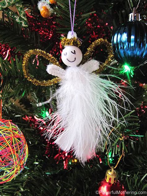 Kid Made: Feather & Pipe Cleaner Angels - Easy Christmas Ornaments