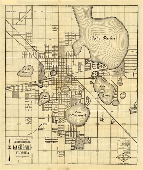 Map of Lakeland, Florida (1925). | Florida Memory | Map, Historical ...