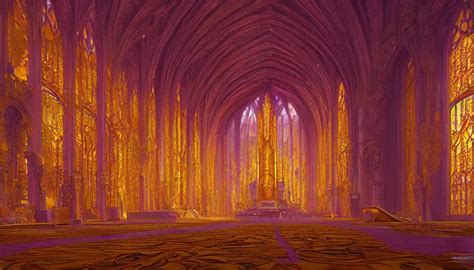 Interior of a golden and purple church, hyperdetailed, | Stable ...