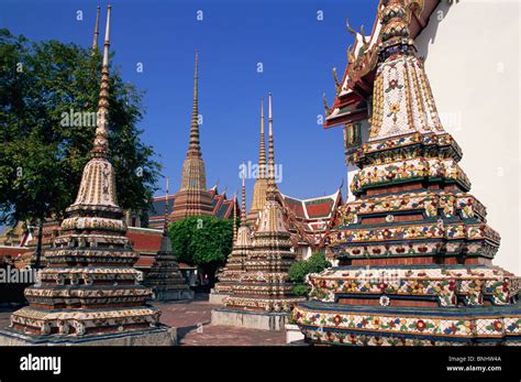 Asia Thailand Bangkok Wat Po Wat Pho Temple Temples Thai Temple Stupa Stupas Chedi Chedis ...